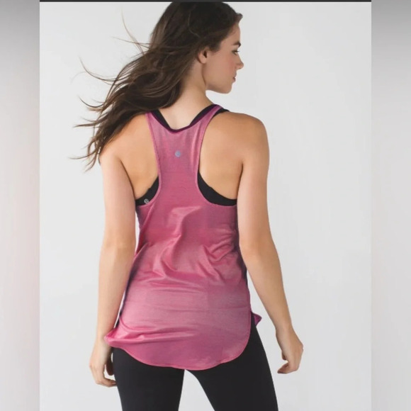 LULULEMON ATHLETICA What The Sport‎ Singlet in Heathered Jewelled Magenta/Gold - Picture 2 of 9